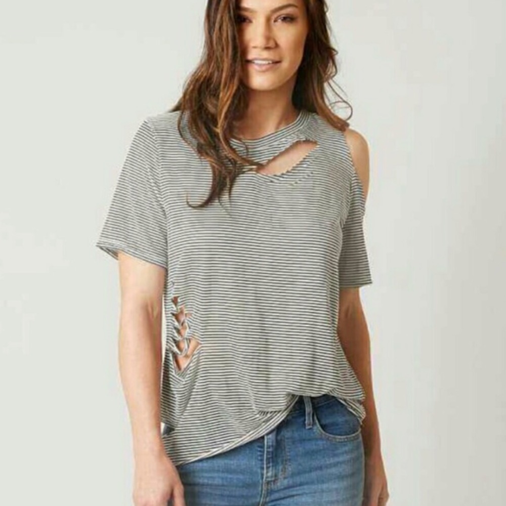 Gilded Intent Black/White Ripped Tee!